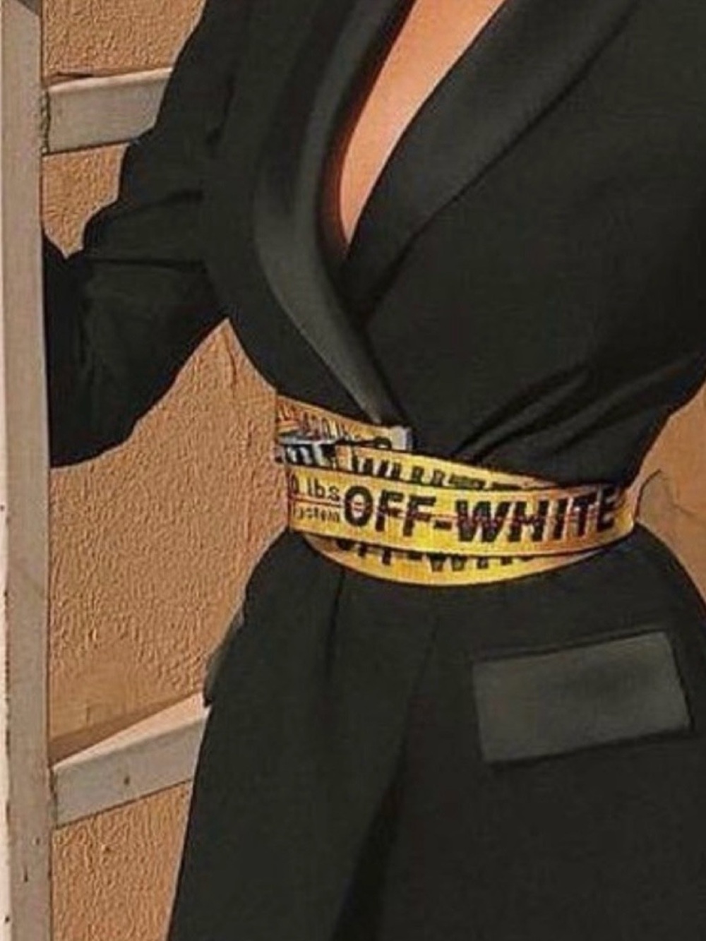 Off-White Yellow Industrial Logo Waist Belt